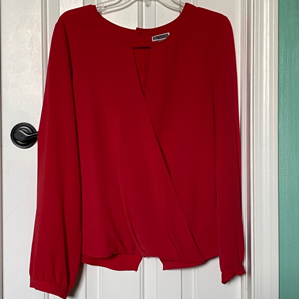 Chelsea28 Keyhole Long Sleeve Blouse